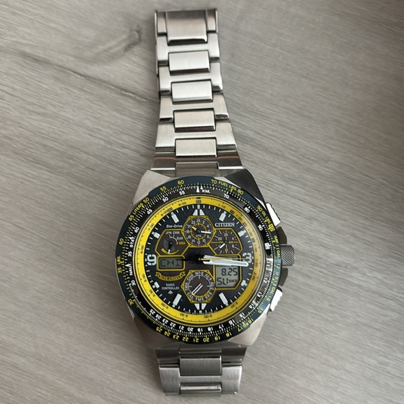 Citizen Eco-Drive Two-Tone Special Edition Blue Angels IP Chronograph Watch - Picture 3 of 8